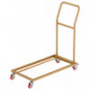 VEVOR Folding Chair Cart 300 lbs for 25 Chairs L-Shape Vertical Placement, for Commercial & Home Kitchen, Heavy-Duty Carbon Steel, Easy to Move, Storage Dolly, with Locking Swivel Wheels & Handle