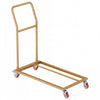 VEVOR Folding Chair Cart 300 lbs for 25 Chairs L-Shape Vertical Placement, for Commercial & Home Kitchen, Heavy-Duty Carbon Steel, Easy to Move, Storage Dolly, with Locking Swivel Wheels & Handle