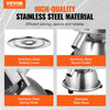 VEVOR Automatic Electric Vibrating Sieve, Stainless Steel Sifter Shaker Machine with 12+80 Mesh, 45W Automatic Powder Sifter Machine Countertop, Electric Sieve Shaker for Flour Powers, Mungbean, Rice
