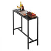 VEVOR Outdoor Bar Table, 39.4 x 15 in Patio Bar Table, Waterproof Top & Sturdy Metal Frame, Rectangle Counter Height Dining Tables, Outdoor Furniture for Balcony, Yard, Hot Tub, Poolside, Indoor