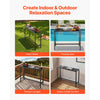 VEVOR Outdoor Bar Table, 47 x 15 in Patio Bar Table, Waterproof Top & Sturdy Metal Frame, Rectangle Counter Height Dining Tables, Outdoor Furniture for Balcony, Yard, Hot Tub, Poolside, Indoor