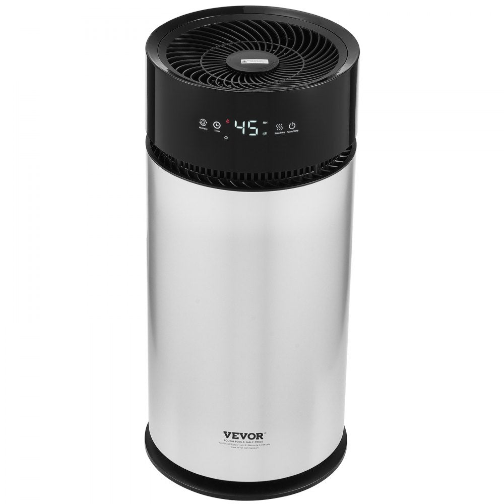 VEVOR Evaporative Humidifier for Whole House up to 270 sqft, 10L(2.64G) Large Smart Cool Moisture Humidifier and Air Purifier,3-Speeds & 1-14h Timer,Premium Filter Quiet Sleep Mode for Bedroom