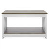 VEVOR 31.5" Farmhouse Coffee Table, Square Coffee Table with Open Storage Compartment, Wooden Rustic Cocktail Table for Living Room, Bedroom, Apartment, Studio, Gray & White