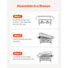 VEVOR Chafing Dish Buffet Set, 8 Qt 4 Pack, Stainless Steel Chafer with 4 Full Size Pans, Rectangle Catering Warmer Server with Lid Water Pan Stand Fuel Holder, for Weddings Parties Banquets, Silver