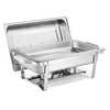 VEVOR Rectangle Chafing Dish, 9 Qt 4 Pack Stainless Steel Chafing Dish, Food Warmer Chafer Complete Set with Hollow Handle, 2 Food Tongs, Lid, Fuel Holder, Chafer Dishes for Banquet Party Wedding