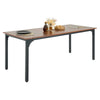 VEVOR Rectangle Dining Table, 71 inch Length Large Wood Tables for 6-8 Person, Farmhouse Dinner Furniture, Rustic Conference Desk with Iron Legs, for Home Kitchen Living Room, Brown(Only Table)