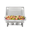 VEVOR Chafing Dish Buffet Set, 8 Qt 2 Pack, Stainless Chafer with 2 Full & 4 Half Size Pans, Rectangle Catering Warmer Server with Lid Water Pan Folding Stand Fuel Tray Holder Clip, at Least 8 People