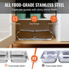 VEVOR Chafing Dish Buffet Set, 8 Qt 4 Pack, Stainless Chafer with 4 Full Size Pans, Rectangle Catering Warmer Server with Lid Water Pan Folding Stand Fuel Tray Holder Spoon Clip, at Least 8 People Eac