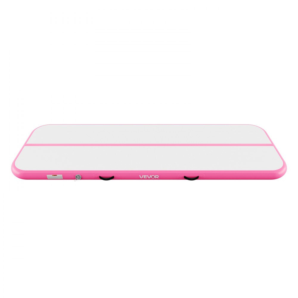 VEVOR Inflatable Gymnastics Air Mat 10 ft Training Mats w/ Electric Pump, 4 inches Thick Sturdy Tumble Track, Tumbling Mat for Home Use/Gym/Outdoor/Yoga/Cheerleading/Beach/Park/Water, Pink