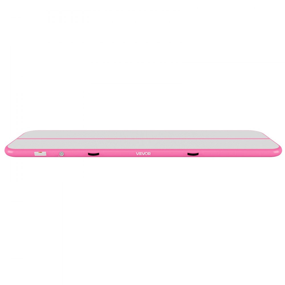 VEVOR Inflatable Gymnastics Air Mat 13 ft Training Mats w/ Electric Pump, 4 inches Thick Sturdy Tumble Track, Tumbling Mat for Home Use/Gym/Outdoor/Yoga/Cheerleading/Beach/Park/Water, Pink