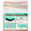 VEVOR Inflatable Gymnastics Air Mat 13 ft Training Mats w/ Electric Pump, 4 inches Thick Sturdy Tumble Track, Tumbling Mat for Home Use/Gym/Outdoor/Yoga/Cheerleading/Beach/Park/Water, Mint Green