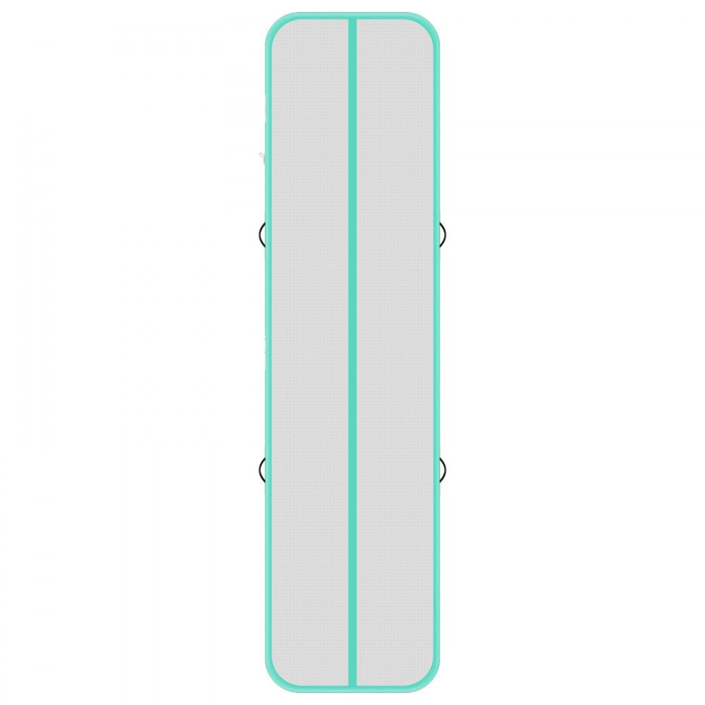 VEVOR Inflatable Gymnastics Air Mat 13 ft Training Mats w/ Electric Pump, 4 inches Thick Sturdy Tumble Track, Tumbling Mat for Home Use/Gym/Outdoor/Yoga/Cheerleading/Beach/Park/Water, Mint Green