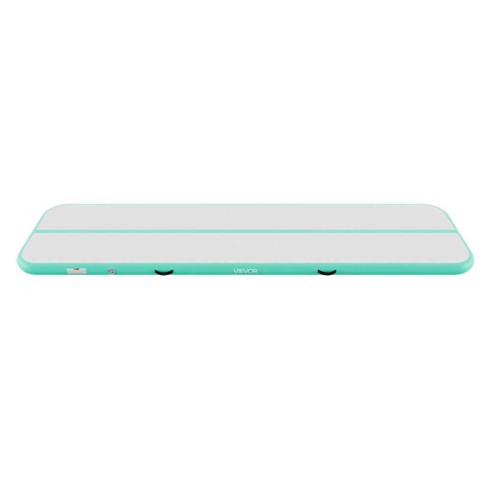 VEVOR Inflatable Gymnastics Air Mat 13 ft Training Mats w/ Electric Pump, 4 inches Thick Sturdy Tumble Track, Tumbling Mat for Home Use/Gym/Outdoor/Yoga/Cheerleading/Beach/Park/Water, Mint Green