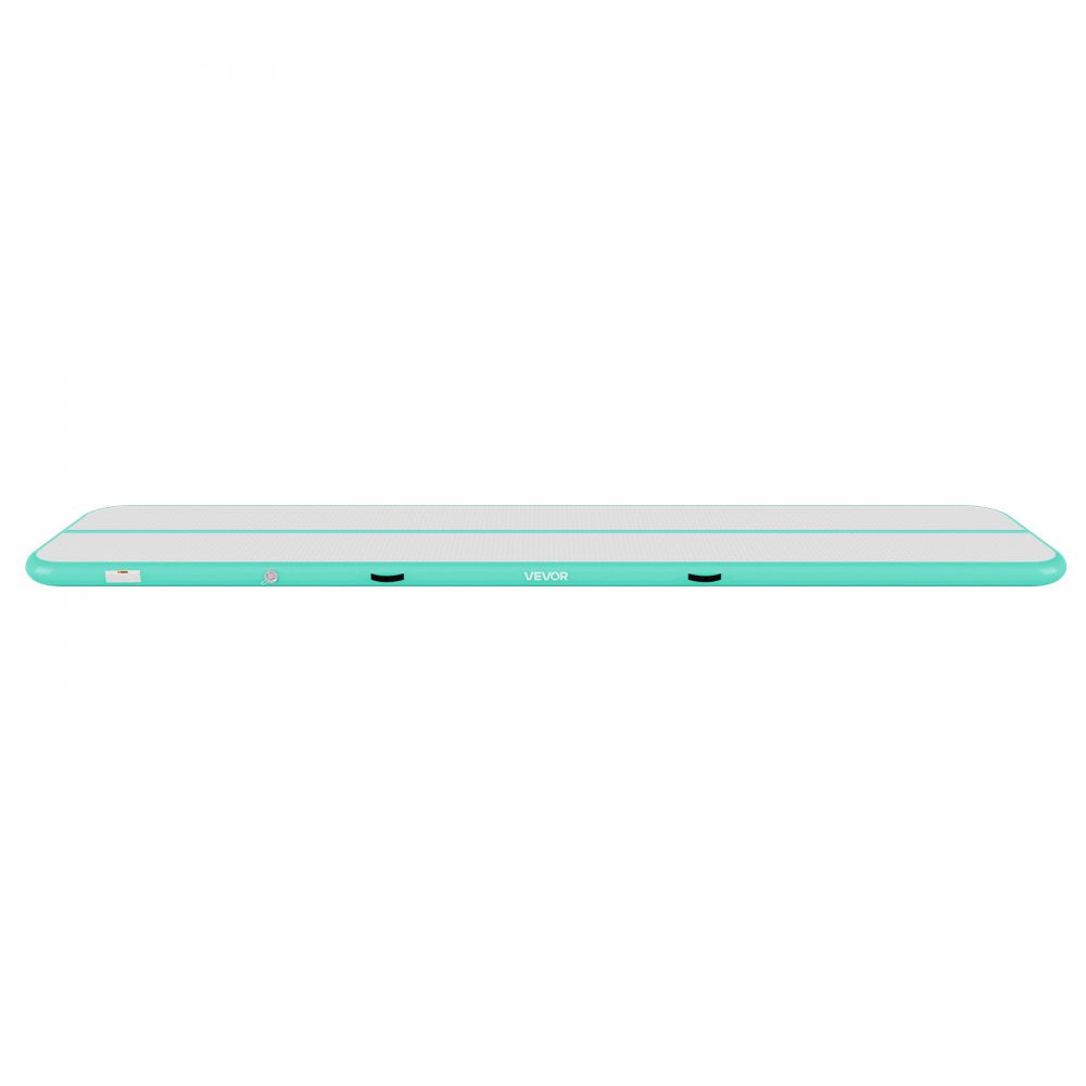 VEVOR Inflatable Gymnastics Air Mat 16.4 ft Training Mats w/ Electric Pump, 4 inches Thick Sturdy Tumble Track, Tumbling Mat for Home Use/Gym/Outdoor/Yoga/Cheerleading/Beach/Park/Water, Mint Green
