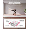 VEVOR Inflatable Gymnastics Air Mat 20 ft Training Mats w/ Electric Pump, 4 inches Thick Sturdy Tumble Track, Tumbling Mat for Home Use/Gym/Outdoor/Yoga/Cheerleading/Beach/Park/Water, Pink