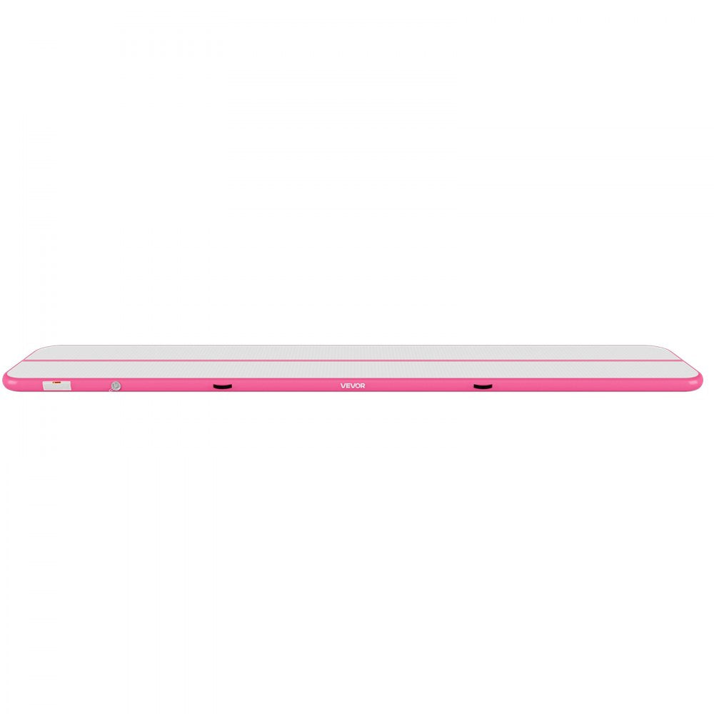 VEVOR Inflatable Gymnastics Air Mat 20 ft Training Mats w/ Electric Pump, 4 inches Thick Sturdy Tumble Track, Tumbling Mat for Home Use/Gym/Outdoor/Yoga/Cheerleading/Beach/Park/Water, Pink