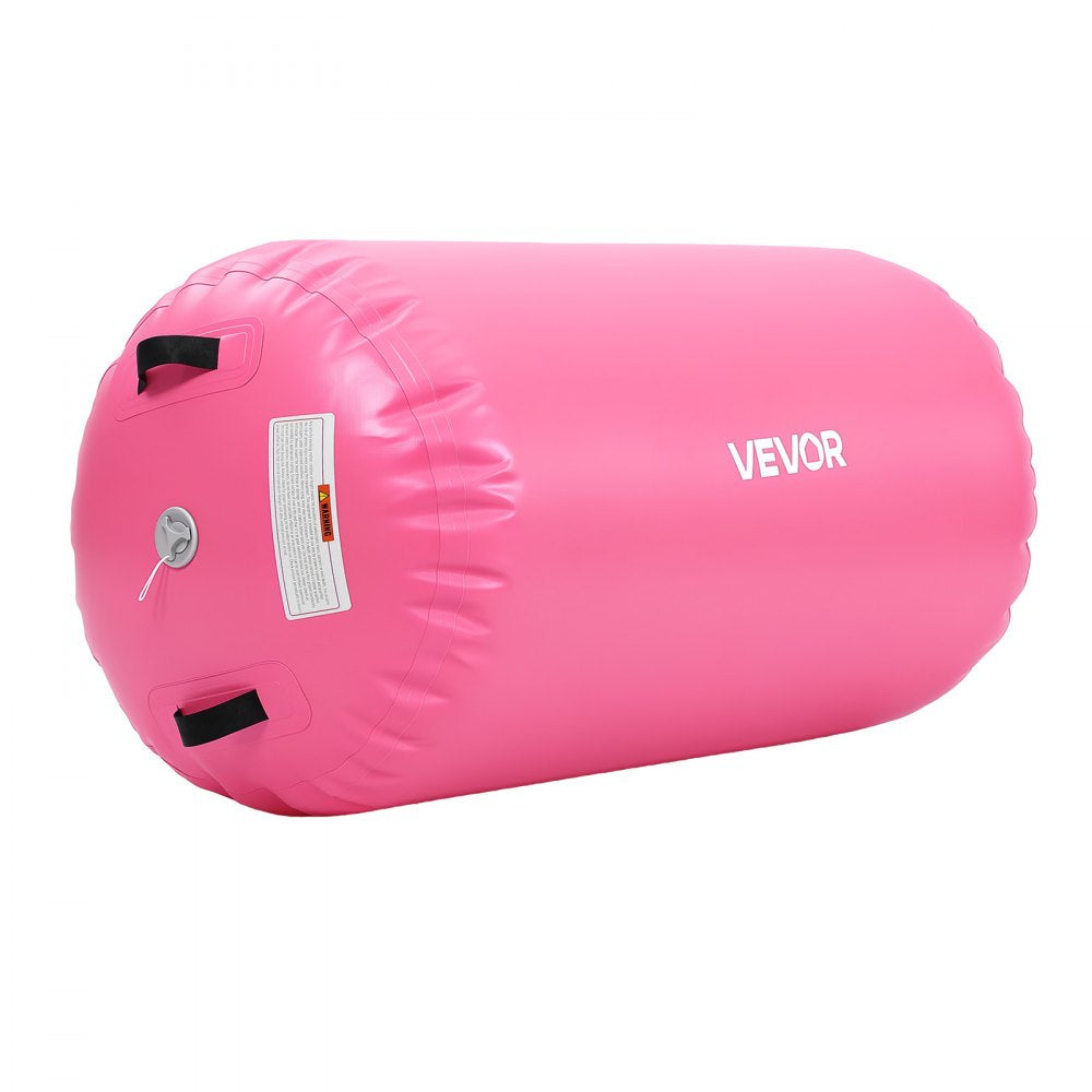 VEVOR Inflatable Gymnastics Air Mat with Air Barrel 10 ft Training Mats, 4 inches Thick Sturdy Tumble Track with Electric Pump, Tumbling Mat for Home Use/Gym/Outdoor/Yoga/Cheerleading, Pink