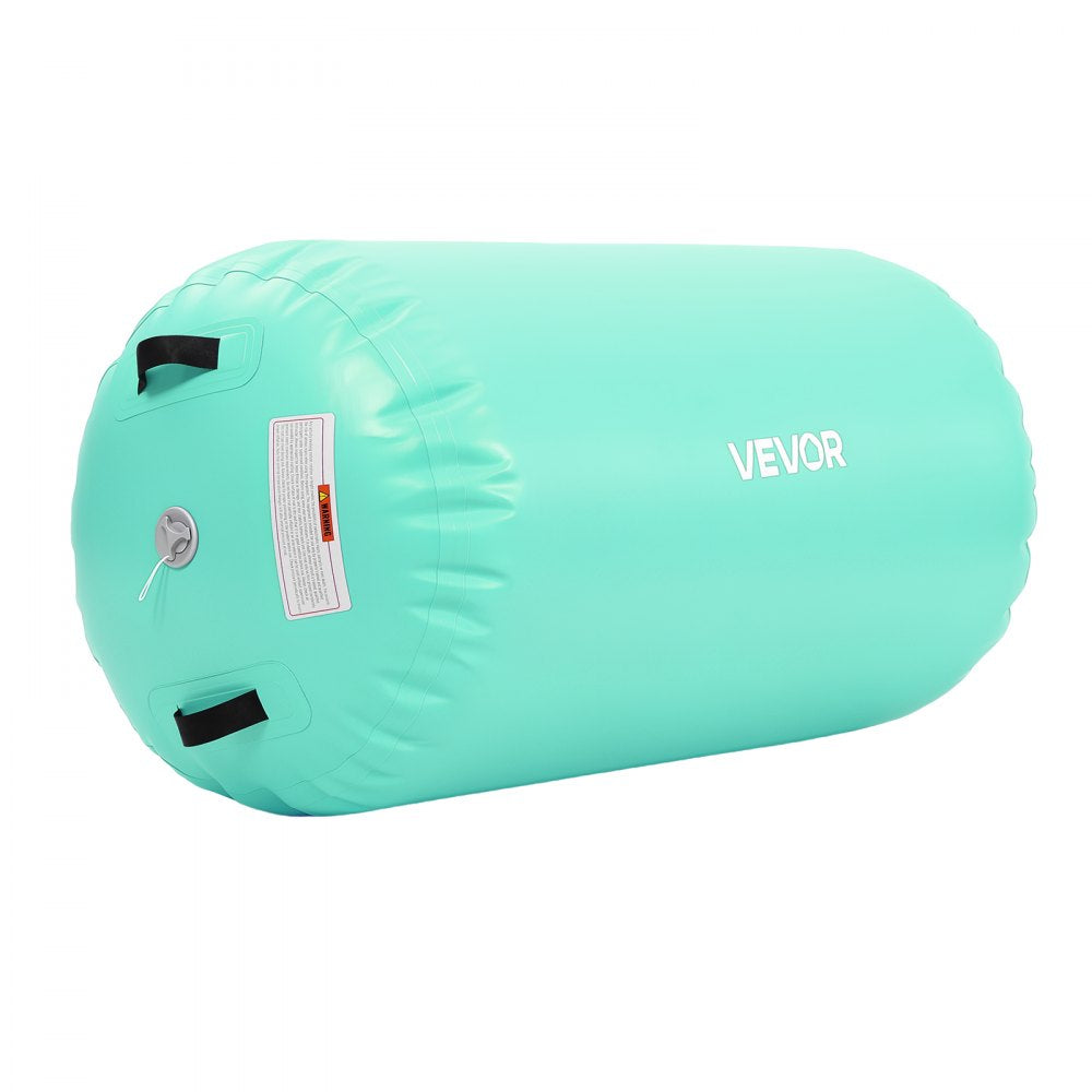 VEVOR Inflatable Gymnastics Air Mat with Air Barrel 10 ft Training Mats, 4 inches Thick Sturdy Tumble Track with Electric Pump, Tumbling Mat for Home Use/Gym/Outdoor/Yoga/Cheerleading, Mint Green