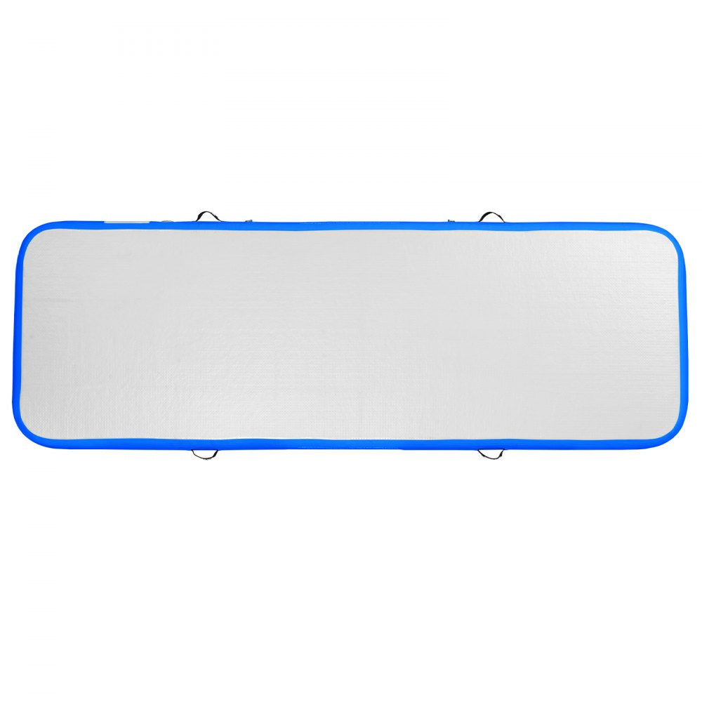 VEVOR Gymnastics Air Mat, 4 inch Thickness Inflatable Gymnastics Tumbling Mat, Tumble Track with Electric Pump, Training Mats for Home Use/Gym/Yoga/Cheerleading/Beach/Park/Water, 10 ft, Blue