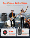 Bluetooth 5.0 connectivity and wireless remote control range highlights
