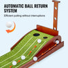 VEVOR Golf Putting Mat, 2 Hole Indoor Golf Putting Green, Wrinkle-Free Golf Training Aid, Mini Golf Set with Auto-Ball Return, Alignment Guide, 3 Ball, Wood Base, Game Practice Gift for Home Office