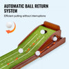 VEVOR Golf Putting Mat, 1 Hole Indoor Golf Putting Green, Wrinkle-Free Golf Training Aid, Mini Golf Accessory with Auto-Ball Return, Alignment Guide, and Wood Base, Game Practice Gift for Home Office