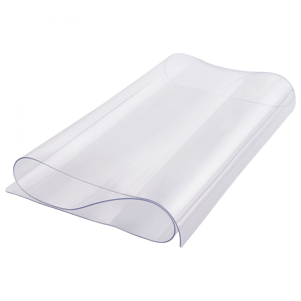VEVOR Plastic Table Cover, 16 x 32 Inch 1.5 mm Thick Clear Table Protector, Rectangle PVC Desk Mat, Waterproof & Easy Cleaning Desk Pad Tablecloth, for Office Dresser Dining Room Table Night Stand