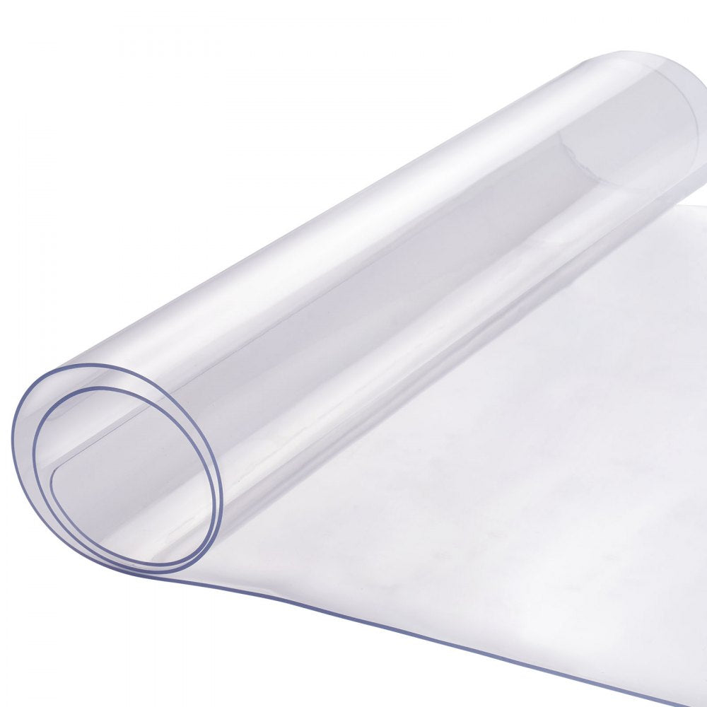 VEVOR Plastic Table Cover, 16 x 32 Inch 1.5 mm Thick Clear Table Protector, Rectangle PVC Desk Mat, Waterproof & Easy Cleaning Desk Pad Tablecloth, for Office Dresser Dining Room Table Night Stand