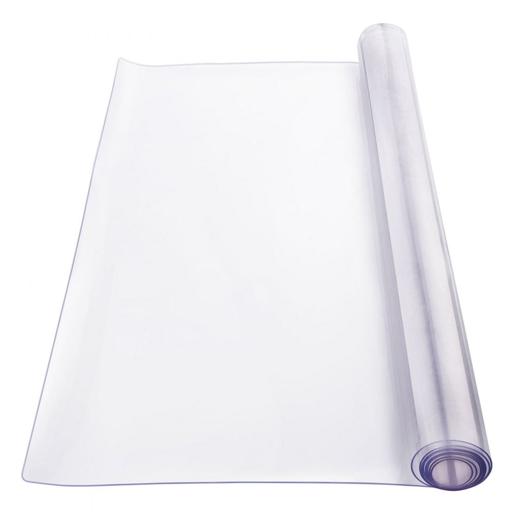 VEVOR Plastic Table Cover, 24 x 48 Inch 2.0 mm Thick Clear Table Protector, Rectangle PVC Desk Mat, Waterproof & Easy Cleaning Desk Pad Tablecloth, for Office Dresser Dining Room Table Night Stand