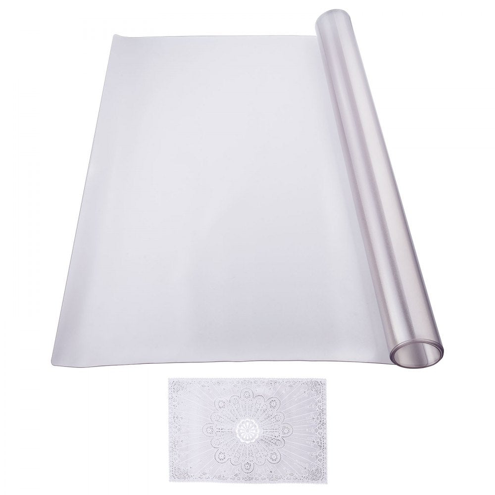 VEVOR Plastic Table Cover, 36 x 60 Inch 1.5 mm Thick Frosted Table Protector, Rectangle PVC Desk Mat, Waterproof & Easy Cleaning Desk Pad Tablecloth, for Office Dresser Dining Room Table Night Stand