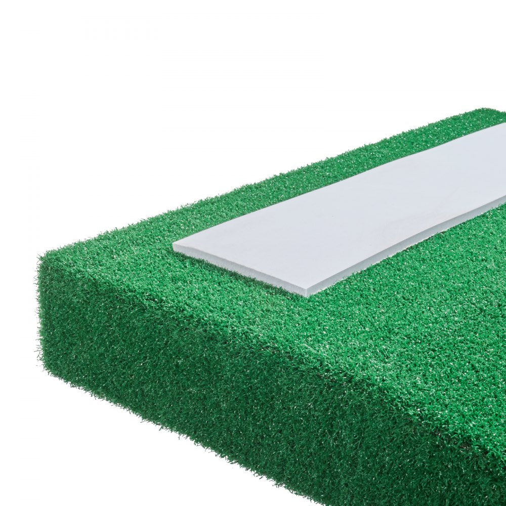 VEVOR Pitching Mound, Portable Baseball Pitcher's Mound, 31 in Indoor Outdoor Pitching Practice and Training Equipment, Softball Pitching Aids with Antifade Turf, Pitching Rubber, Carry Handle