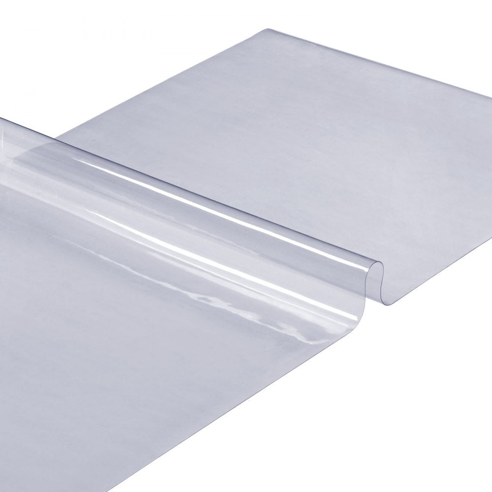 VEVOR Clear Table Cover Protector, 18" x 48"/ 460 x 1232 mm Table Cover, 1.5 mm Thick PVC Plastic Tablecloth, Waterproof Desktop Protector for Writing Desk, Coffee Table, Dining Room Table