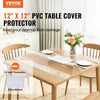 VEVOR Clear Table Cover Protector, 12" x 12"/305 x 305 mm Table Cover, 1.5 mm Thick PVC Plastic Tablecloth, Waterproof Desktop Protector for Writing Desk, Coffee Table, Dining Room Table