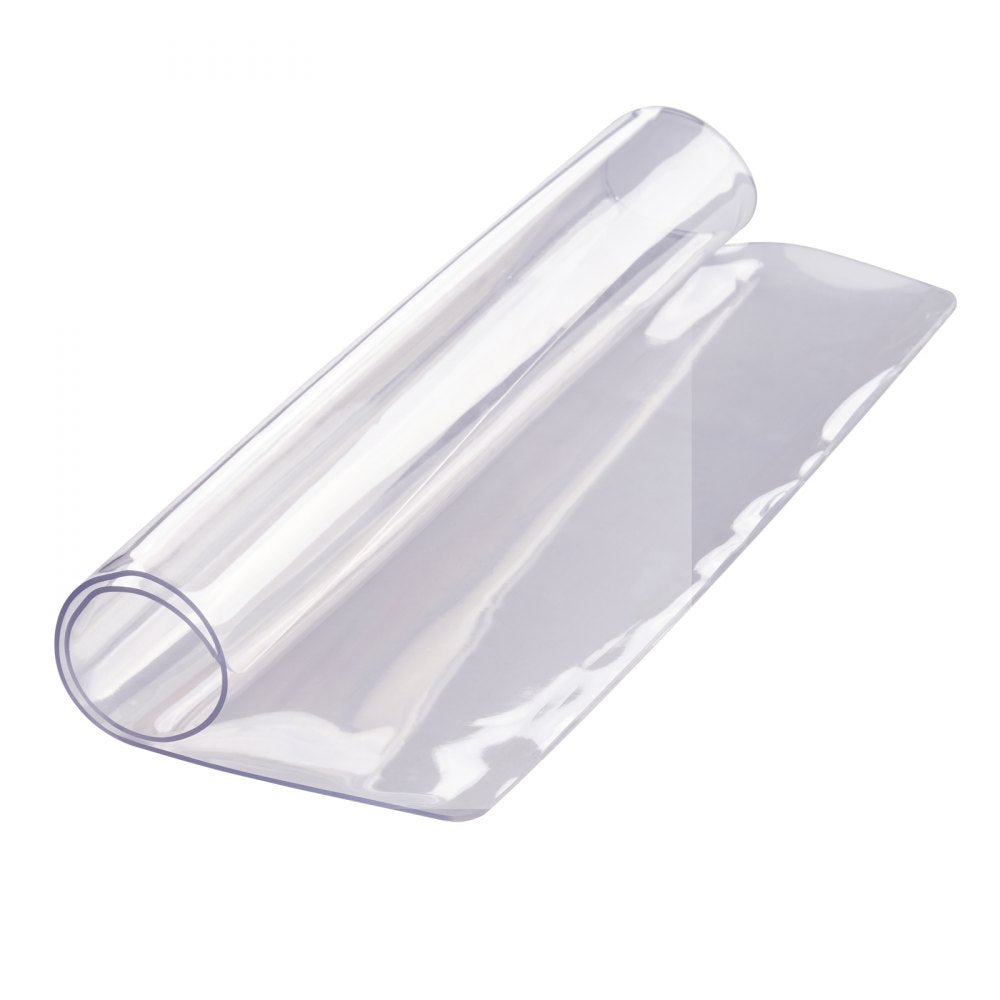 VEVOR Clear Table Cover Protector, 12" x 12"/305 x 305 mm Table Cover, 1.5 mm Thick PVC Plastic Tablecloth, Waterproof Desktop Protector for Writing Desk, Coffee Table, Dining Room Table