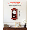 VEVOR Grandfather Clock, 18 in Classic Vintage Pendulum Clock, Pine Wood & MDF Wall Clocks with Quartz Movement and Quiet Design, for Living Room, Bedroom, Home Decor, and Gift (Cherry Tone Finish)