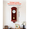 VEVOR Grandfather Clock, 26.7 in Classic Vintage Pendulum Clock, Pine Wood & MDF Wall Clocks with Quartz Movement and Quiet Design, for Living Room, Bedroom, Home Decor & Gift (Cherry Tone Finish)
