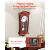 VEVOR Grandfather Clock, 26.7 in Classic Vintage Pendulum Clock, Pine Wood & MDF Wall Clocks with Quartz Movement and Quiet Design, for Living Room, Bedroom, Home Decor & Gift (Cherry Tone Finish)