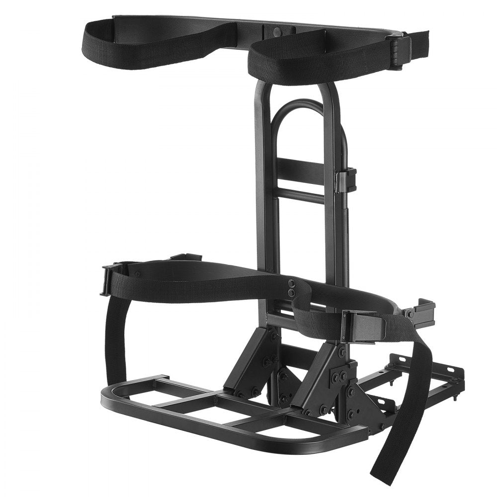 VEVOR Golf Cart Rear Seat Bag Holder, 27.8 x 16.1 x 30.9 inch, Compatible with Most Golf Carts with Rear Seat Grab Bar, Space-Saving Carbon Steel Bag Holder Bracket, No-Drilling Installation, Black