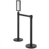 VEVOR Crowd Control Stanchions, 6-Pack Crowd Control Barriers, Carbon Steel Baking Painted Stanchion Queue Post with Sign Holder & 3PCS 6.5FT Retractable Belt, Belt Barrier Line Divider, Easy Assembly