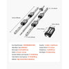 VEVOR Linear Rail Guide Kit, HGR20, 2PCS 600 mm (23.62 inch) Linear Rails and 1PCS Ball Screw, 4PCS Slide Blocks, with BF12/BK12 End Support, Coupling, and Nut Housing, for DIY CNC Routers Lathes