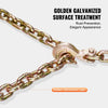 VEVOR G80 Transport Binder Chain, 3/8" x 10.3' Tow Chain with Clevis Grab Hooks, 7100 lbs Safe Working Load, Heavy Duty Trailer Logging Chain for Transporting Towing Truck Tie Down Binding Equipment
