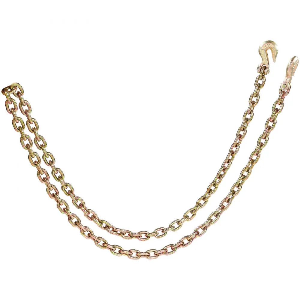 VEVOR G80 Transport Binder Chain, 3/8" x 10.3' Tow Chain with Clevis Grab Hooks, 7100 lbs Safe Working Load, Heavy Duty Trailer Logging Chain for Transporting Towing Truck Tie Down Binding Equipment