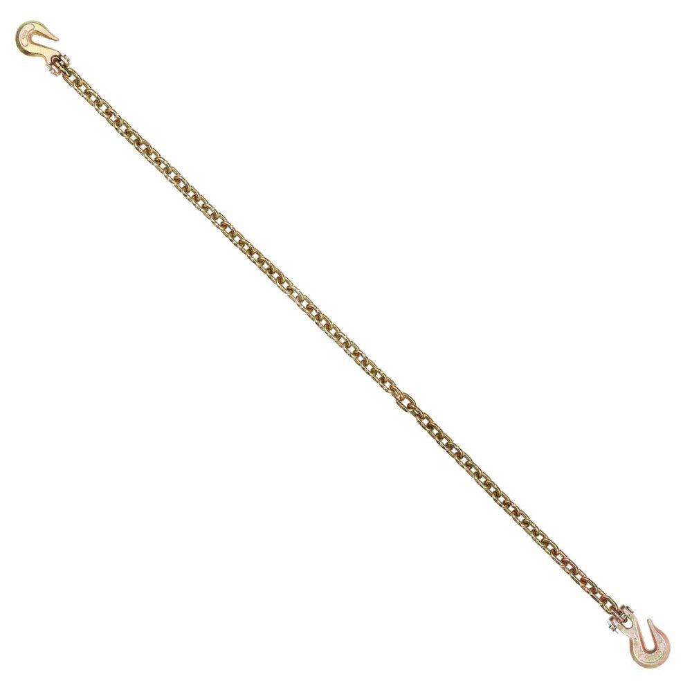 VEVOR G80 Transport Binder Chain, 5/16" x 14.2' Tow Chain with Clevis Grab Hooks, 4900 lbs Safe Working Load, Heavy Duty Trailer Logging Chain for Transporting Towing Truck Tie Down Binding Equipment