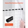VEVOR Shower Curtain Rod, 28-76 Inches, 1 Inch Diameter, Adjustable Spring Tension Stainless Steel Telescoping Rod with Holders, No Drilling Non-Slip for Bathroom, Closet, Window, Room Divider, Black