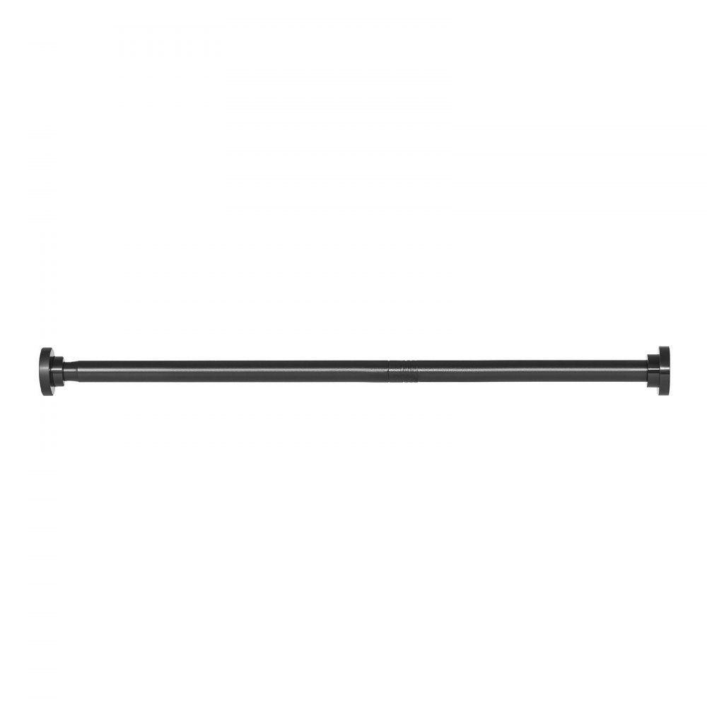 VEVOR Shower Curtain Rod, 28-76 Inches, 1 Inch Diameter, Adjustable Spring Tension Stainless Steel Telescoping Rod with Holders, No Drilling Non-Slip for Bathroom, Closet, Window, Room Divider, Black