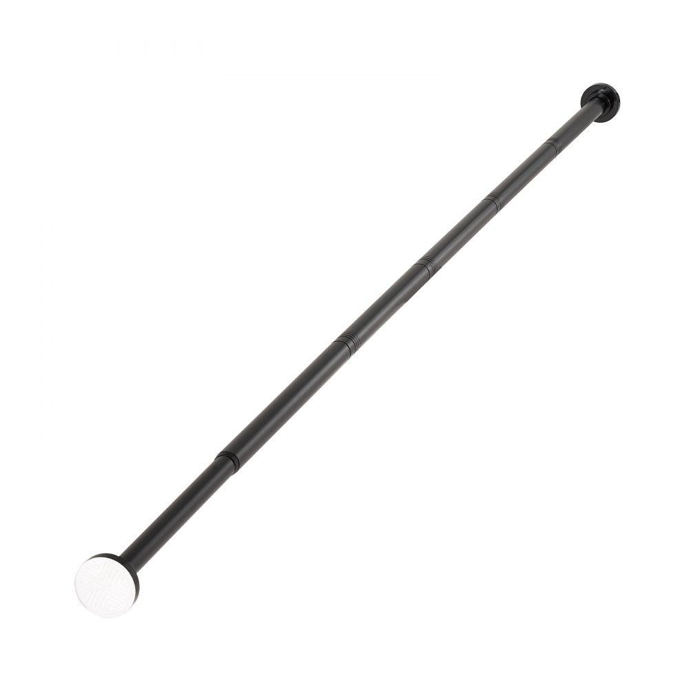 VEVOR Shower Curtain Rod, 28-76 Inches, 1 Inch Diameter, Adjustable Spring Tension Stainless Steel Telescoping Rod with Holders, No Drilling Non-Slip for Bathroom, Closet, Window, Room Divider, Black