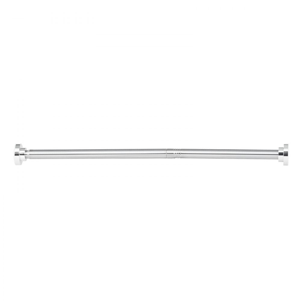 VEVOR Shower Curtain Rod, 28-76 Inches, 1 Inch Diameter Adjustable Spring Tension Stainless Steel Telescoping Rod with Holders, No Drilling Non-Slip for Bathroom, Closet, Window, Room Divider, Silver