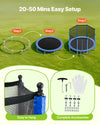 VEVOR Outdoor Trampoline - easy setup steps feature graphic