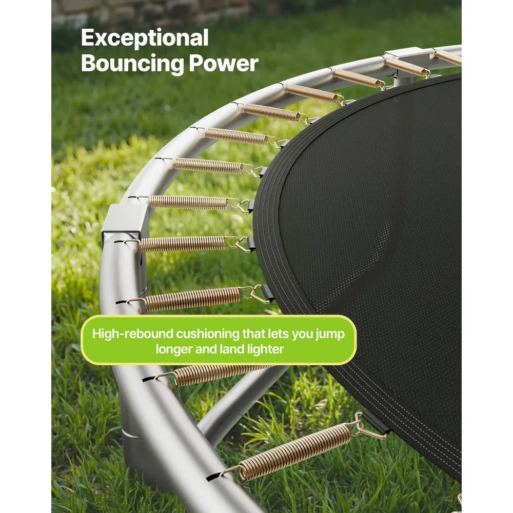 Exceptional bouncing power (spring and mat detail)