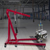 VEVOR Hydraulic Long Ram Jack, 3 Tons/6600 lbs Capacity, with Single Piston Pump and Clevis Base, Manual Cherry Picker with Handle, for Garage/Shop Cranes, Engine Lift Hoist, Black